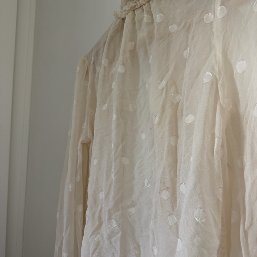 Kate Spade Cream Ruffled Blouse - Picture 5 of 10
